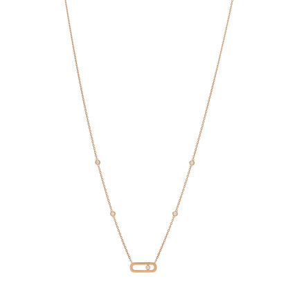 Messika 18K Rose Gold Diamond Move Uno Necklace 1 of 4