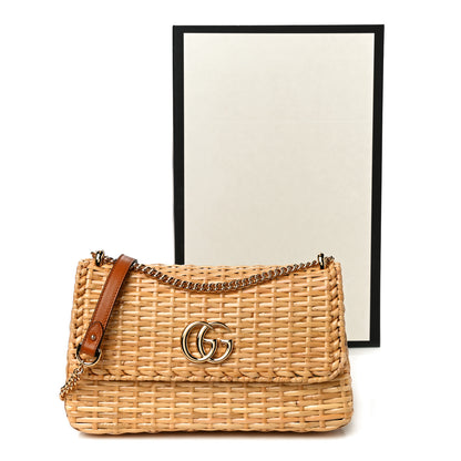 Gucci Glazed Wicker Small Cestino Shoulder Bag Natural 12 of 12