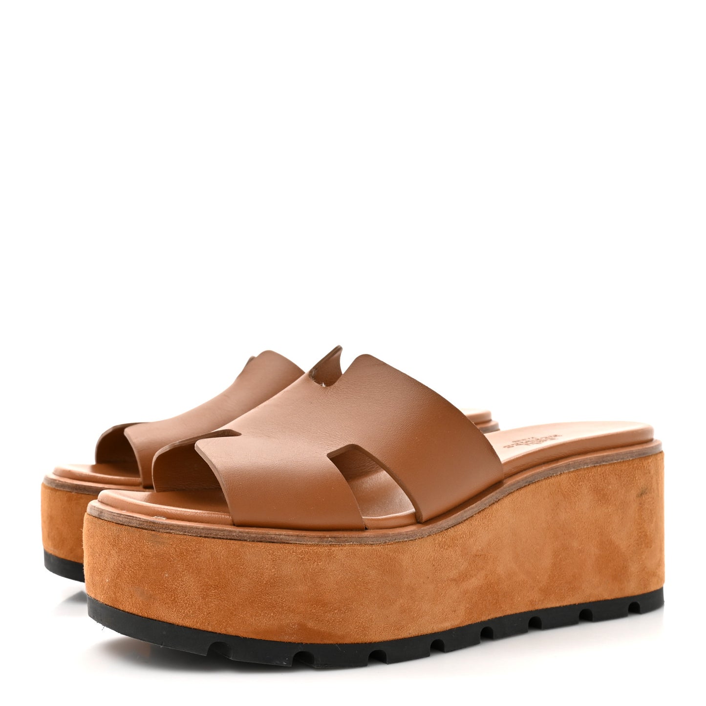 Calfskin Suede Goatskin Eze 30 Sandals 37 Marron Glaise