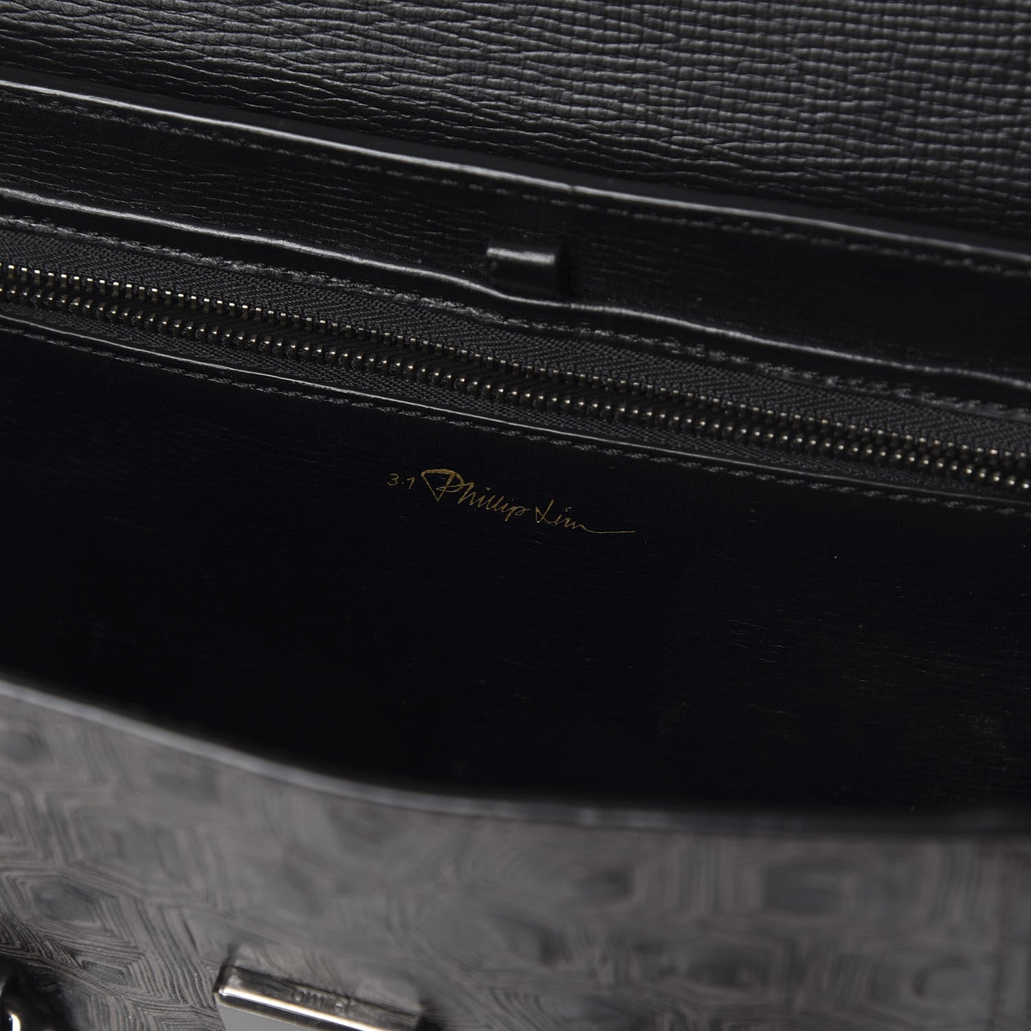 3.1 Phillip Lim 3.1 Turtle Embossed Medium Pashli Satchel Black 9 of 10