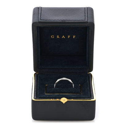 Graff 18K White Gold Diamond Laurence Graff Signature Band Ring 57 7.75 7 of 7