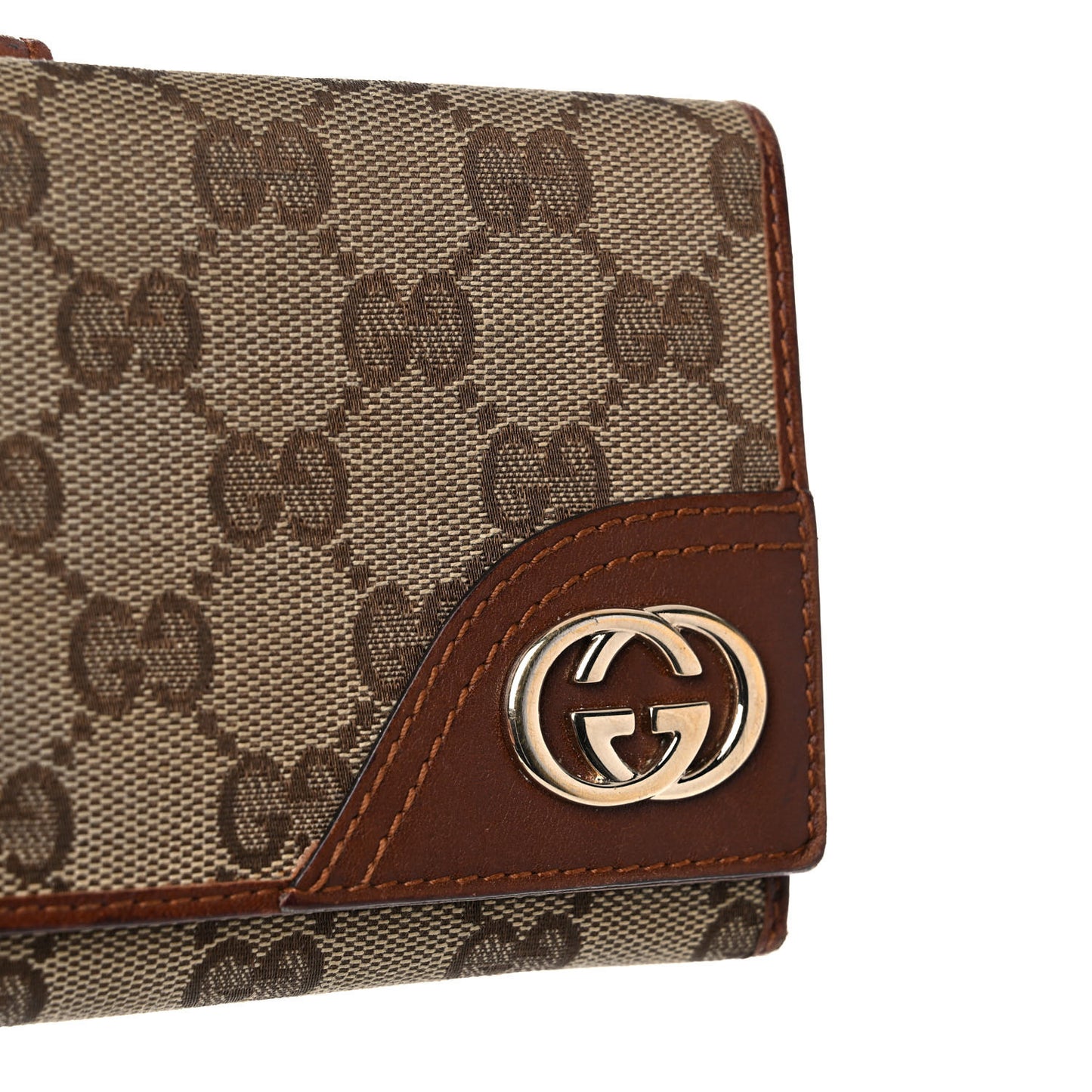 Monogram New Britt Continental Snap Wallet Dark Brown