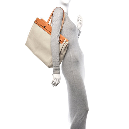 Hermes Toile Vache Hunter Herbag Cabas MM Natural 3 of 12