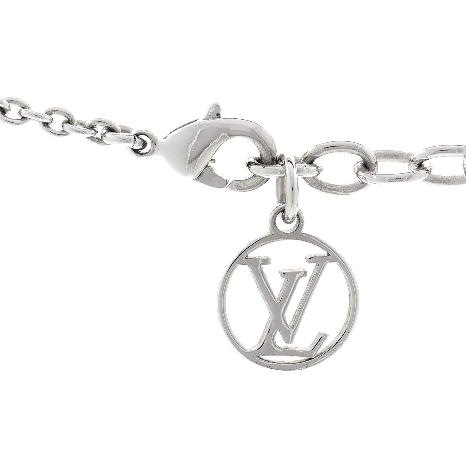 Louis Vuitton Metal Essential V Supple Necklace Silver 1695184