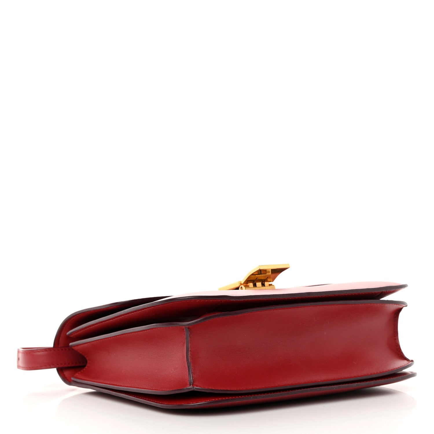 Celine Box Calfskin Medium Classic Box Flap Bag Dark Brick 4 of 19