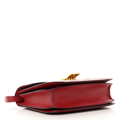 Celine Box Calfskin Medium Classic Box Flap Bag Dark Brick 4 of 19