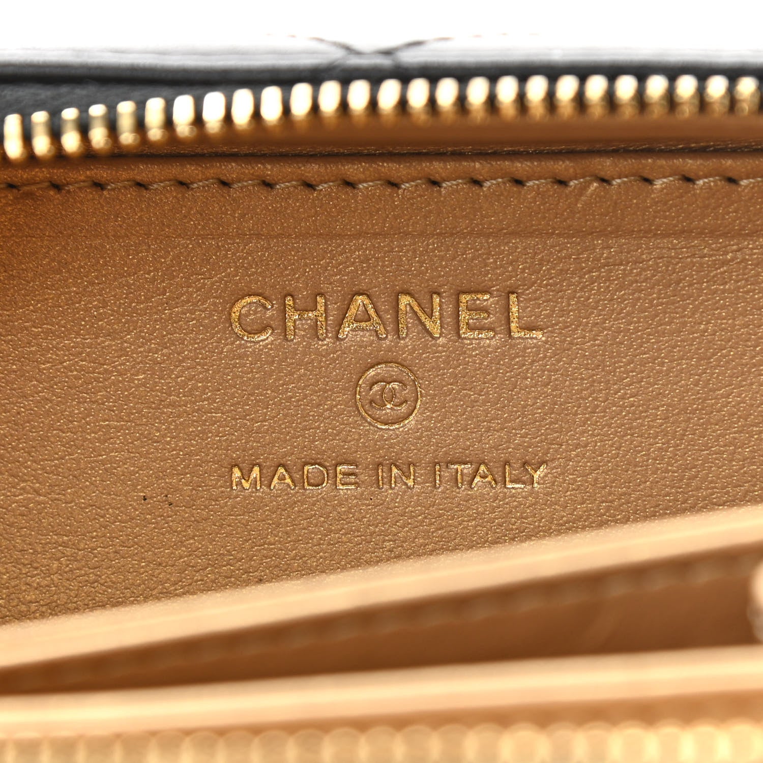 Chanel Lambskin Quilted Mini Golden Plate Clutch With Chain Black 6 of 11
