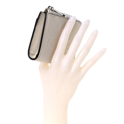 Gucci Calfskin GG Tennis Embossed Zip Around Card Case Wallet Mystic White 2 of 9