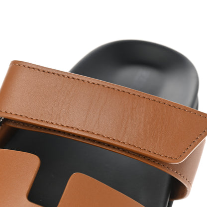 Hermes Calfskin Womens Chypre Sandals 37 Naturel 9 of 9