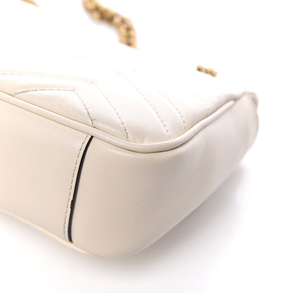 Gucci Calfskin Matelasse Mini GG Marmont Shoulder Bag White 17 of 20