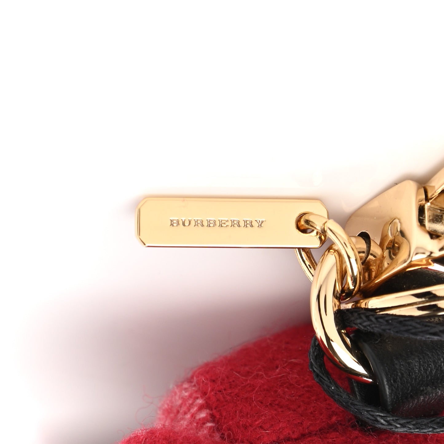 Cashmere Check Thomas Bear Bag Charm Parade Red