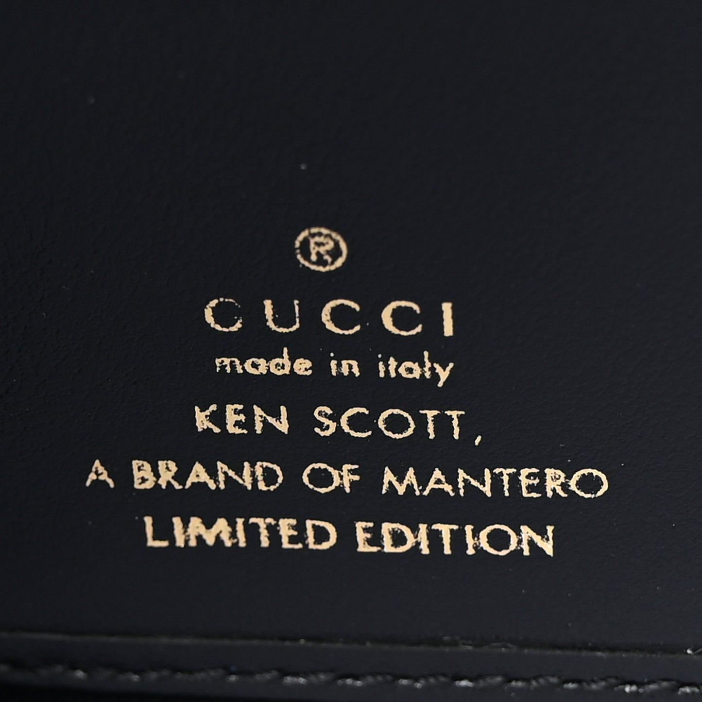 X KEN SCOTT Calfskin Matelasse Floral Print GG Marmont Zip Around Wallet Black