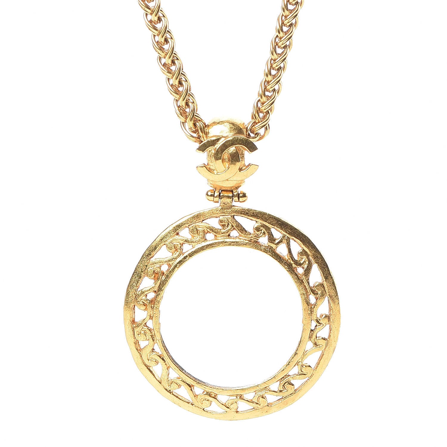 Chanel Loupe Magnifying Glass Necklace Gold 4 of 7