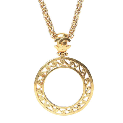 Chanel Loupe Magnifying Glass Necklace Gold 4 of 7