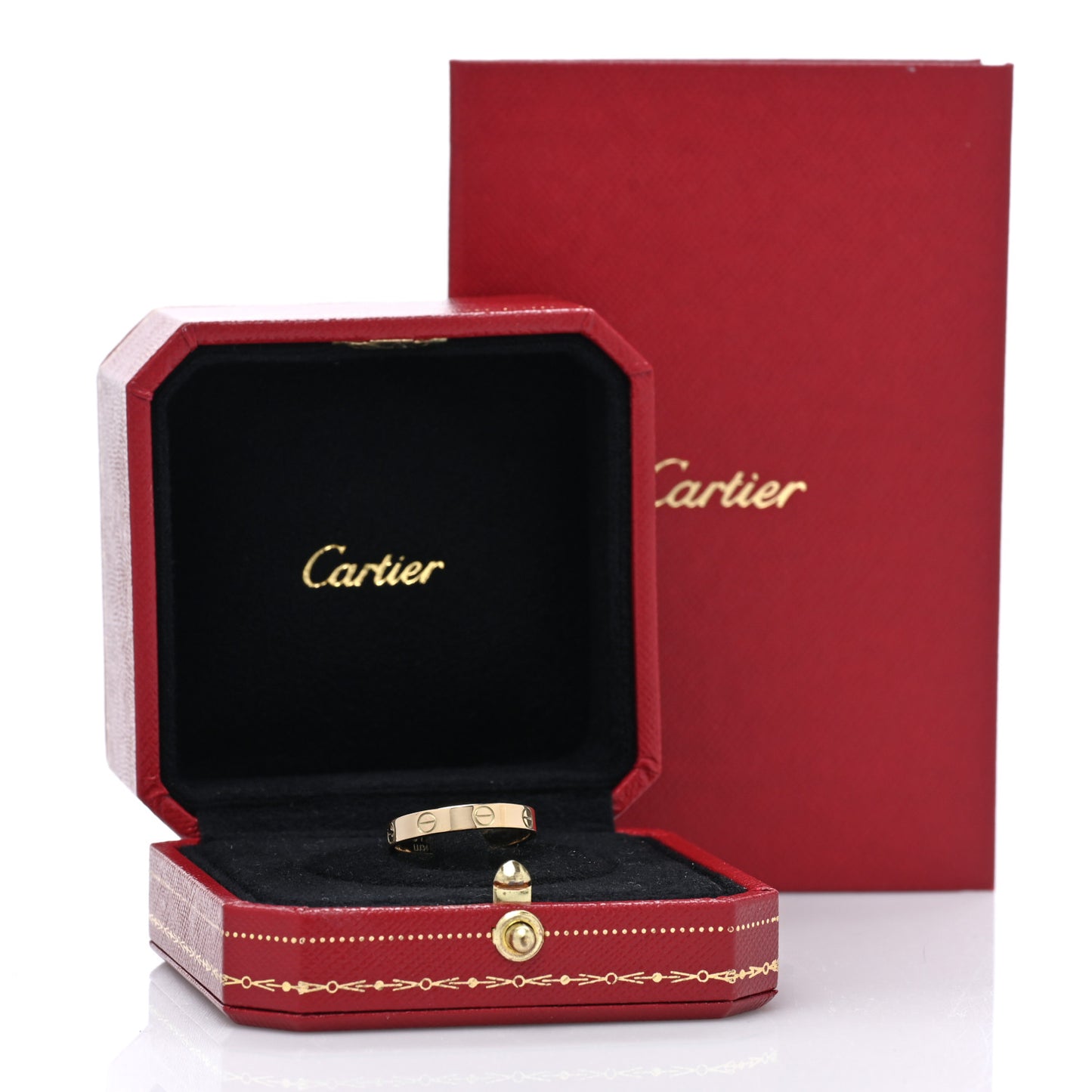 18K Yellow Gold 3.5mm LOVE Wedding Band Ring 57 8
