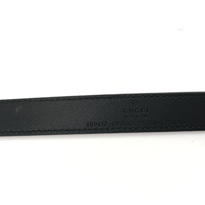 Gucci Calfskin Double G 20mm Belt 75 30 Black 3 of 4