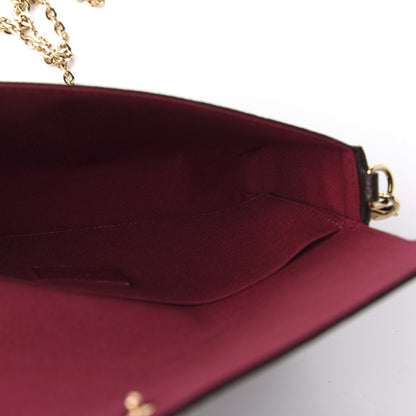 Louis Vuitton Monogram Pochette Felicie Chain Wallet Fuchsia 5 of 19