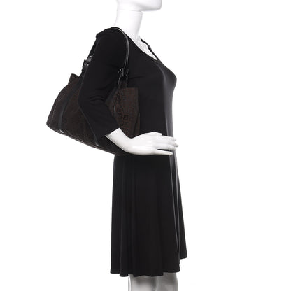 Fendi Zucchino Shoulder Bag Dark Brown 2 of 11