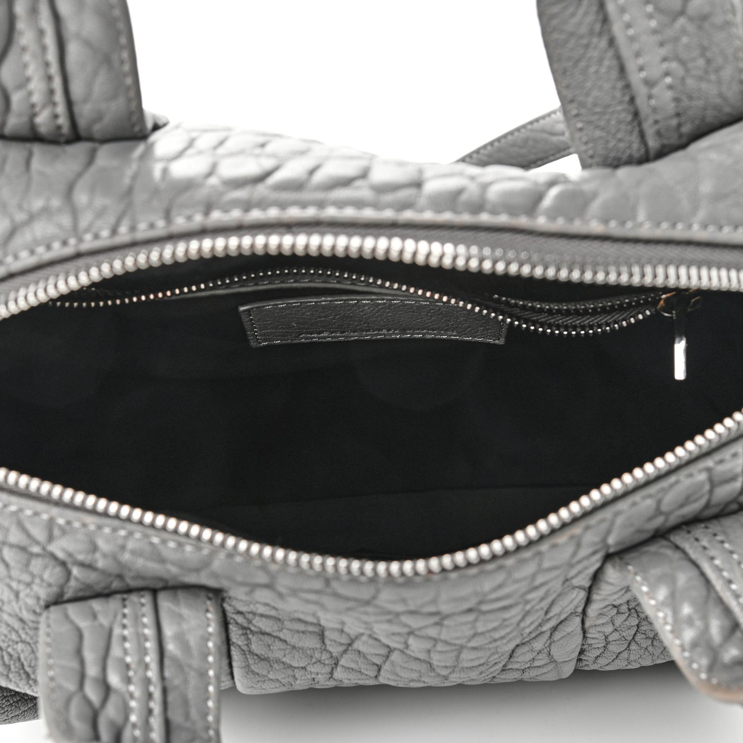 Pebbled Lambskin Rocco Sesame Silver Hardware
