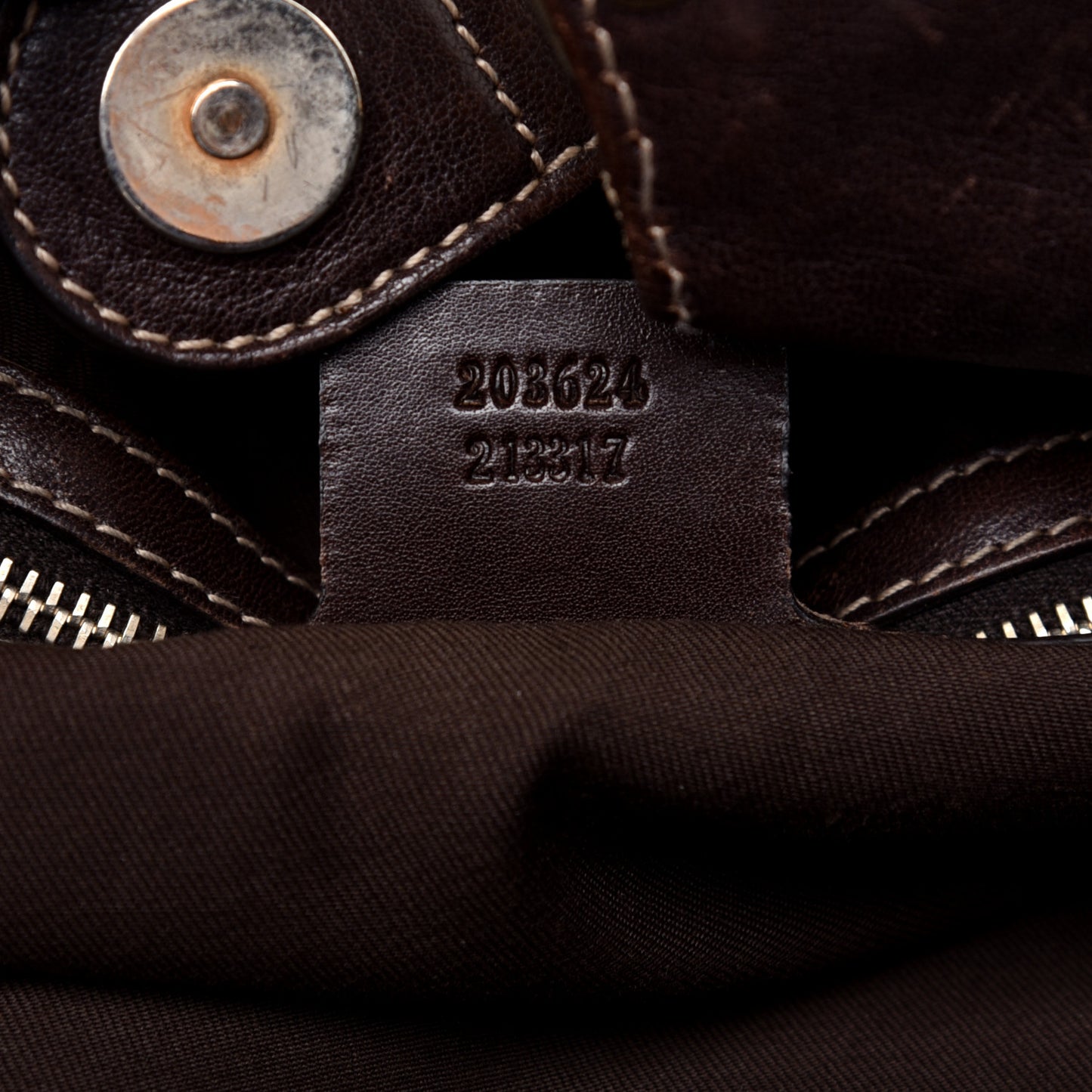 Monogram Studded Medium Pelham Shoulder Bag Dark Brown