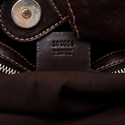 Gucci Monogram Studded Medium Pelham Shoulder Bag Dark Brown 9 of 12