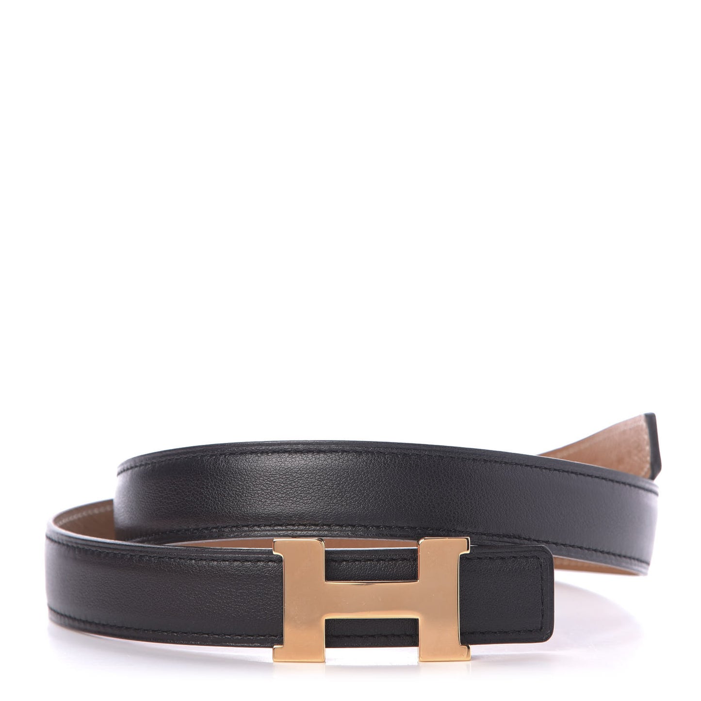 Swift Epsom 24mm Mini Constance Belt 70 Black Gold