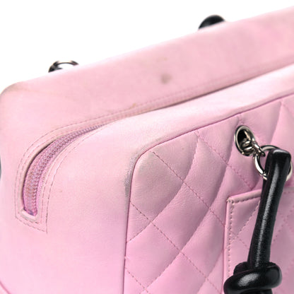 Chanel Calfskin Quilted Large Cambon Bowler Pink Black 11 of 17