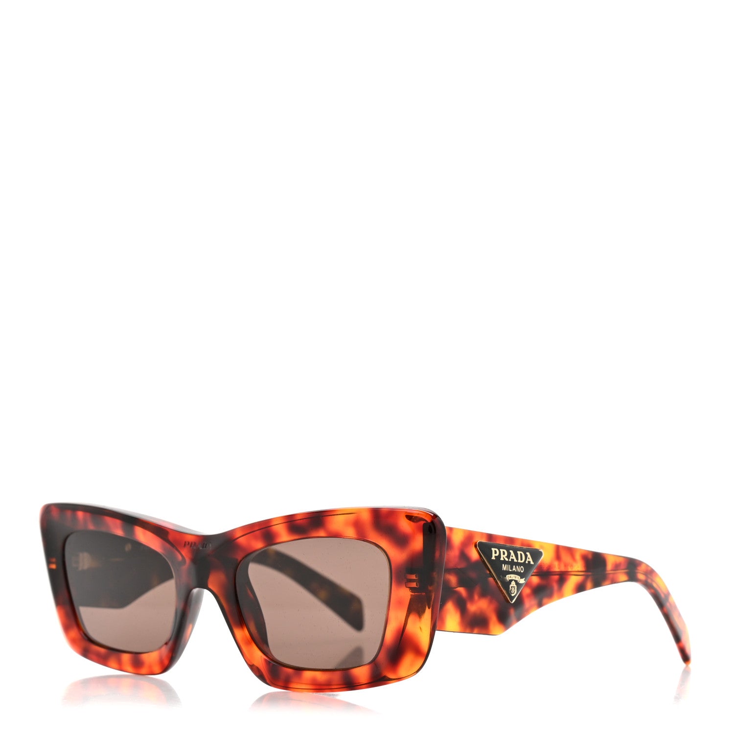 Prada Acetate Symbole Sunglasses SPR 13Z Havana 1 of 8