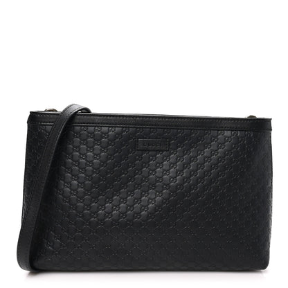 Gucci Microguccissima Flat Crossbody Black 1 of 11