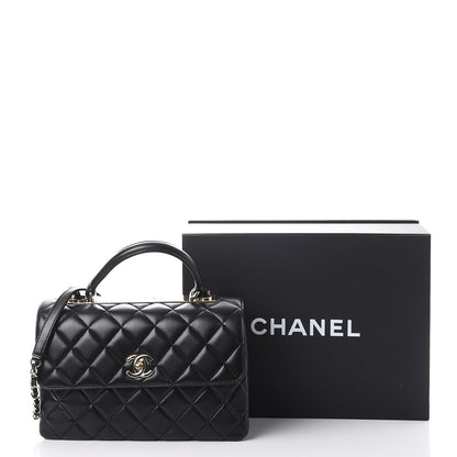 Chanel Lambskin Quilted Medium Trendy CC Flap Dual Handle Bag Black 9 of 9