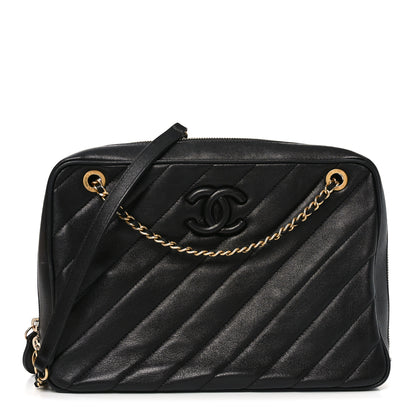 Chanel Lambskin Quilted Coco Vintage Camera Case Black 1 of 10