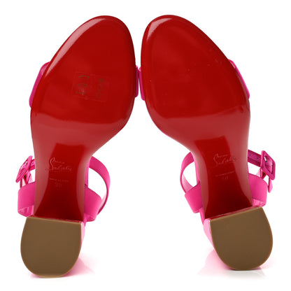 Christian Louboutin Satin Miss Sabina 85 Sandals 39 Holly Pink 6 of 9
