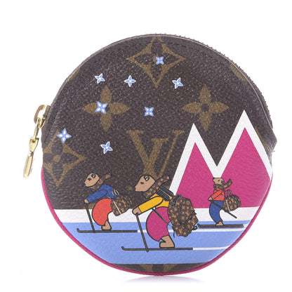Louis Vuitton Monogram 2018 Christmas Animation Round Coin Purse 1 of 7