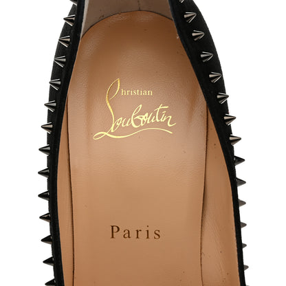 Christian Louboutin Suede Studded Anjalina 100 Pumps 38.5 Black 7 of 9