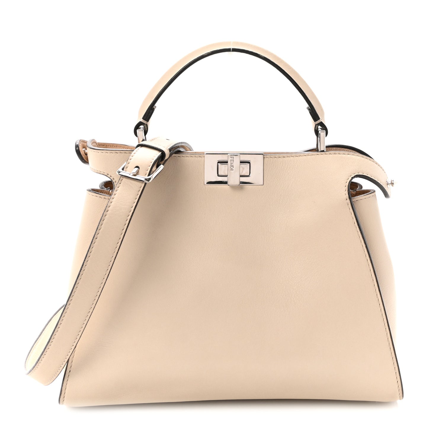 Vitello Tahiti Burro Bi-Color Medium Peekaboo Iconic Essentially Satchel  Nuvola Rosa Bourbon