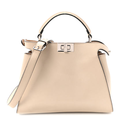 Fendi Vitello Tahiti Burro Bi-Color Medium Peekaboo Iconic Essentially Satchel  Nuvola Rosa Bourbon 1 of 8