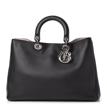 Christian Dior Smooth Calfskin Large Diorissimo Tote Black Rose Poudre 1 of 10