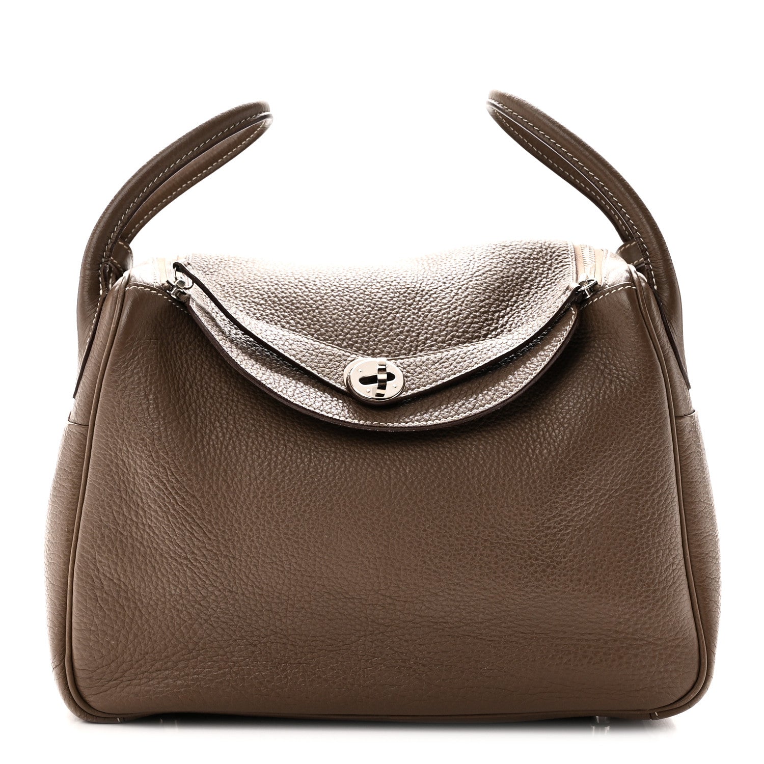 Hermes Taurillon Clemence Lindy 30 Etoupe 1 of 10