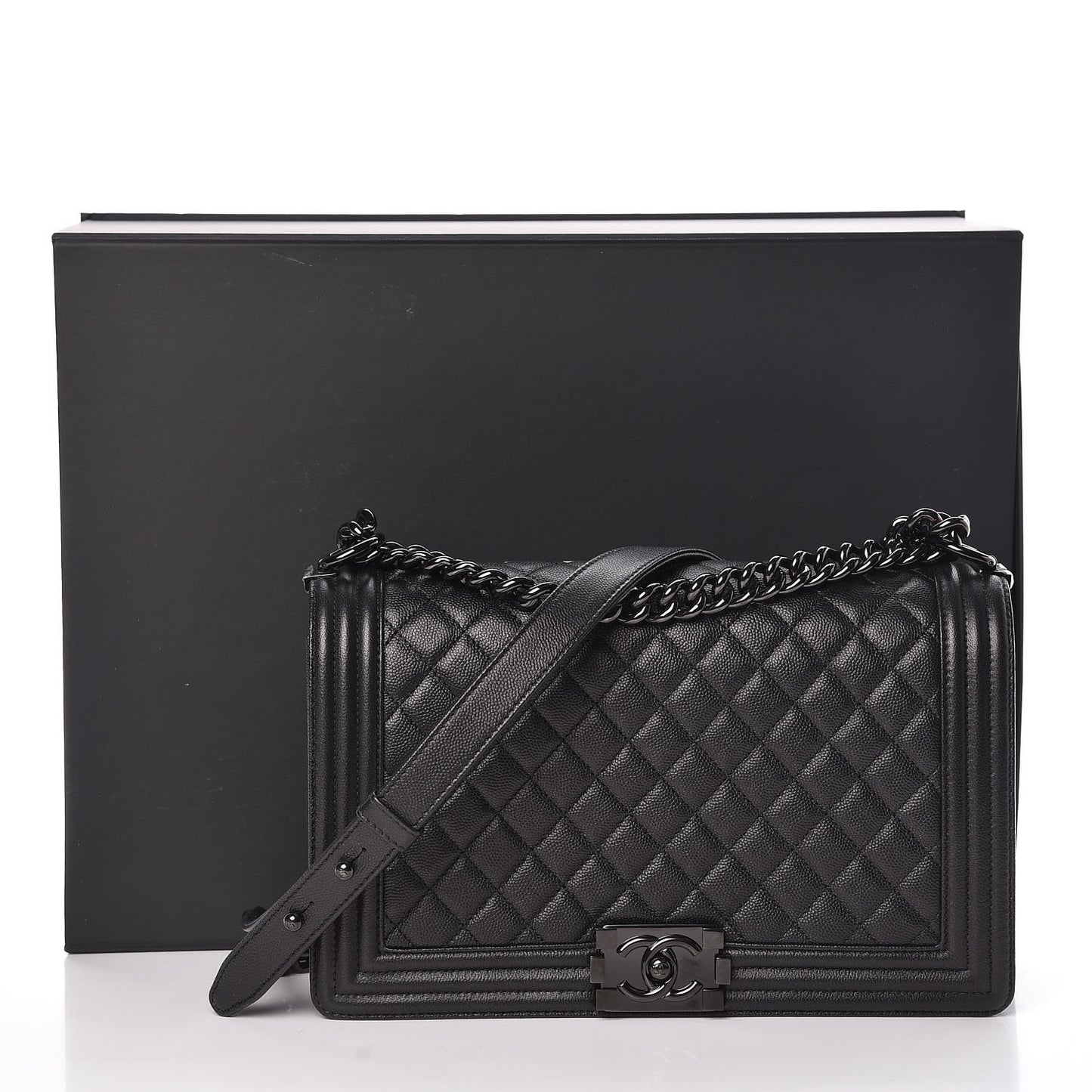 Caviar Quilted New Medium Boy Flap So Black