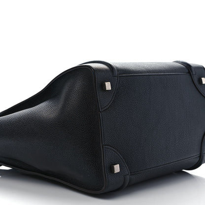 Celine Drummed Calfskin Mini Luggage Black 7 of 10