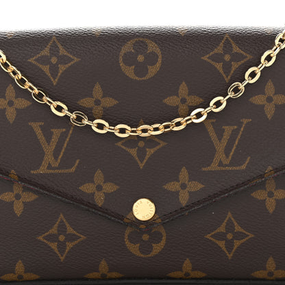 Louis Vuitton Monogram Pochette Felicie Chain Wallet Fuchsia 8 of 12
