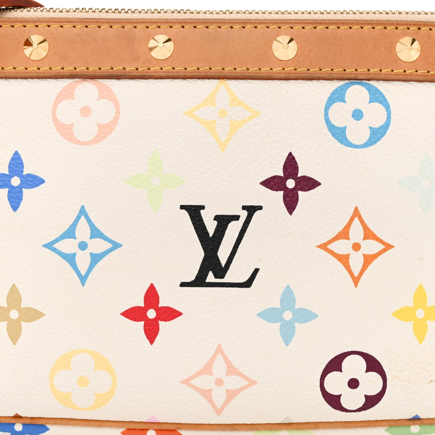 Monogram Multicolor Pochette Accessories White Long Strap