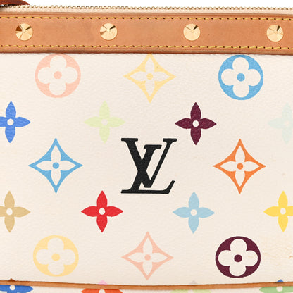 Louis Vuitton Monogram Multicolor Pochette Accessories White Long Strap 8 of 10