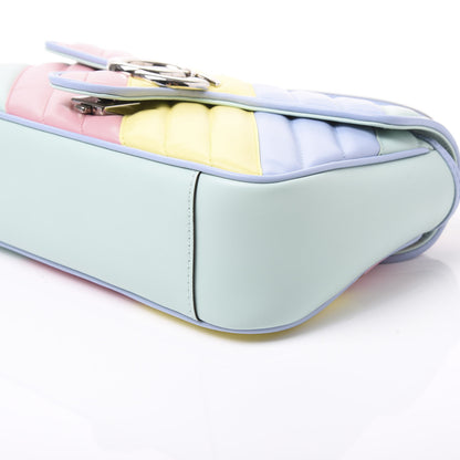 Gucci Calfskin Matelasse Diagonal Small GG Marmont Shoulder Bag Multicolor Pastel 6 of 9