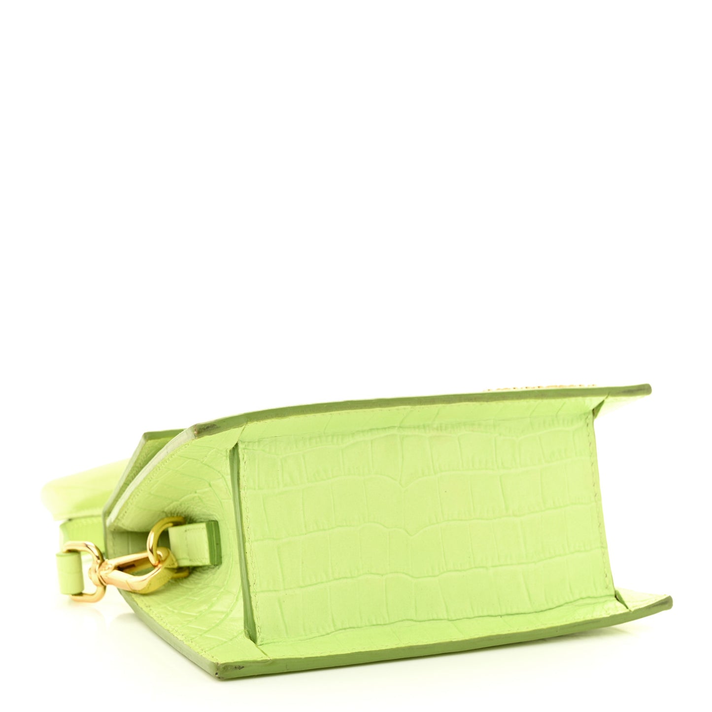 Calfskin Crocodile Embossed Le Chiquito Moyen Light Green