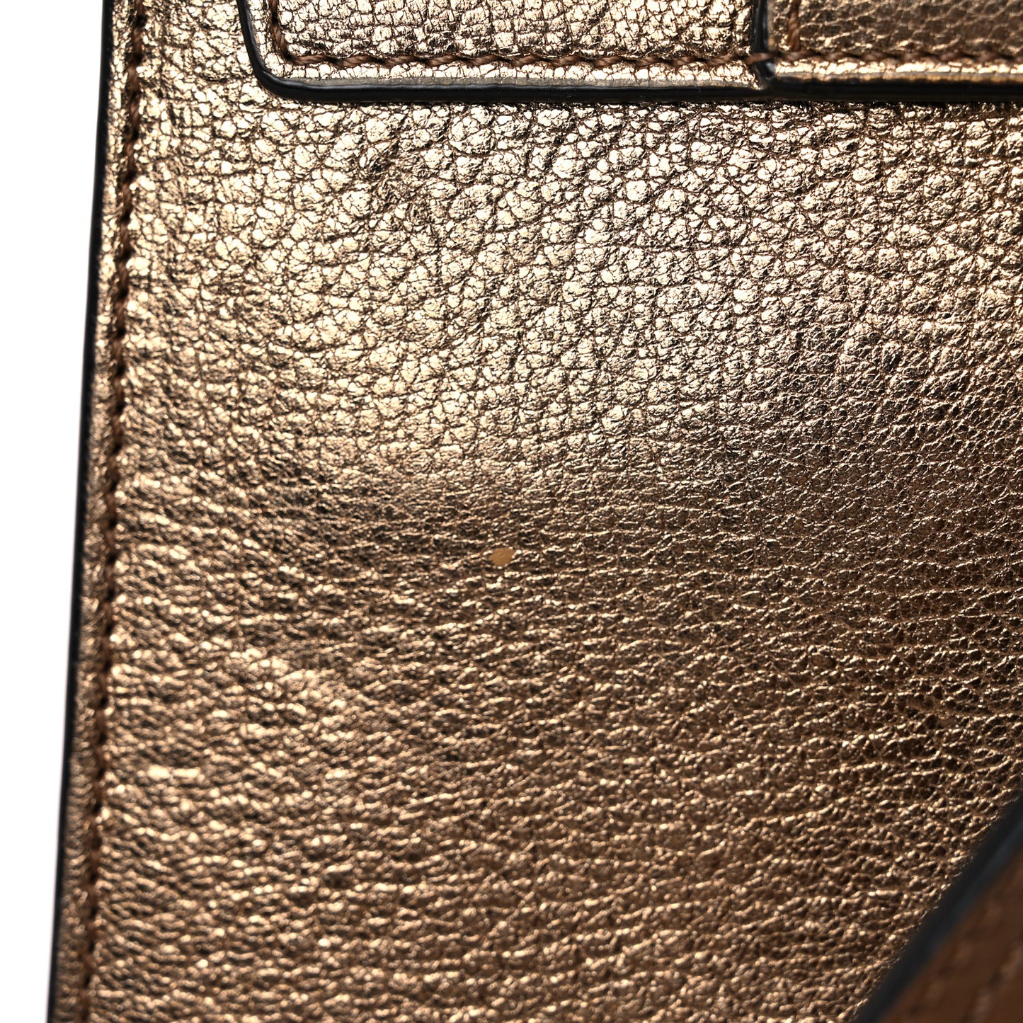 Metallic Calfskin Mini Faye Bracelet Bag Gold