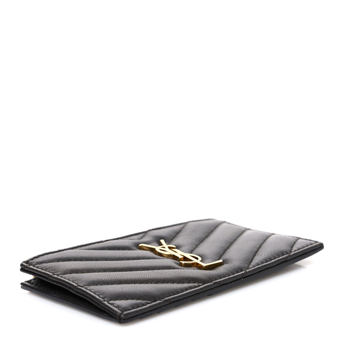 Calfskin Monogram 5 Fragments Zip Pouch Card Holder Fog