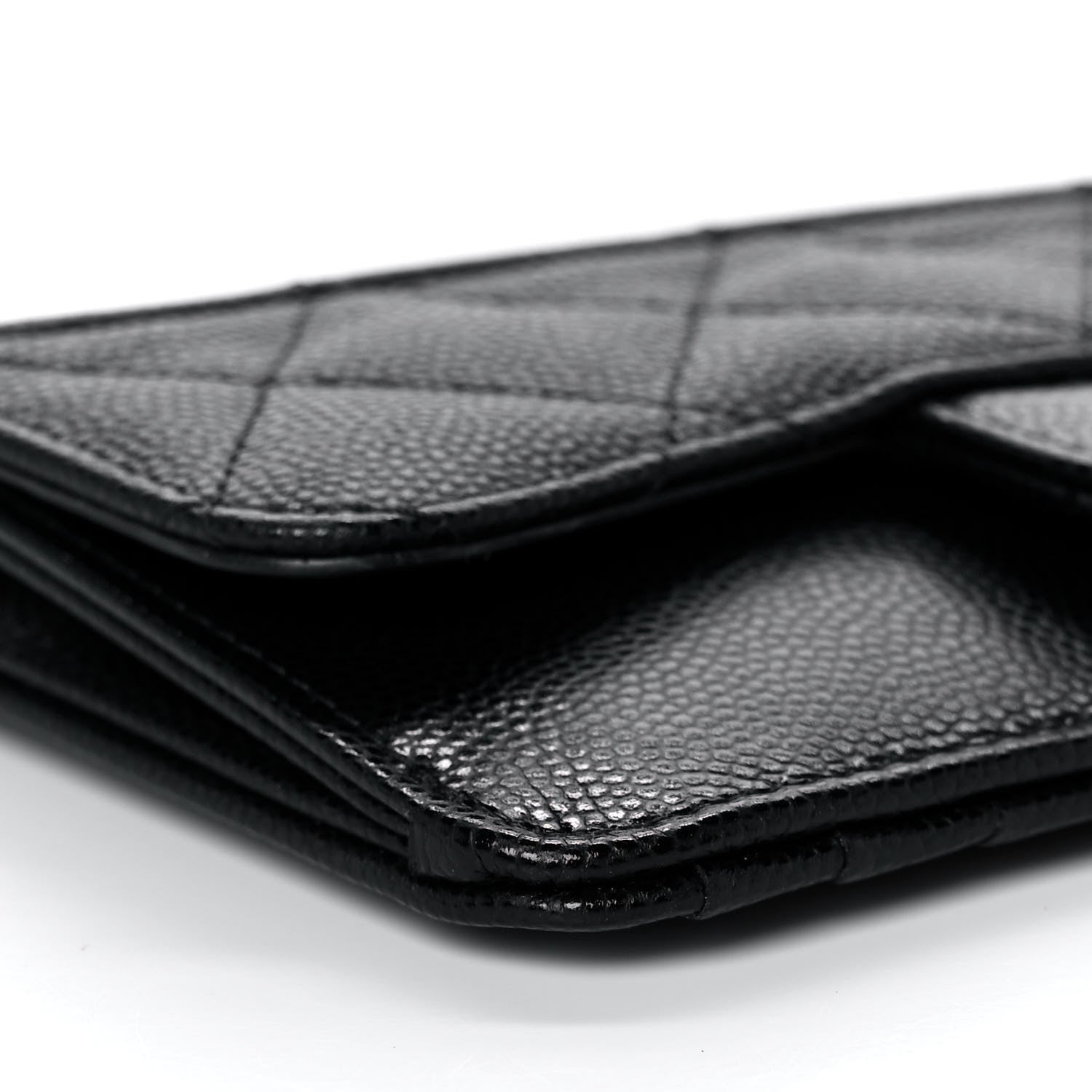 Chanel Caviar Quilted Flap Zip Card Holder Black 9 of 11
