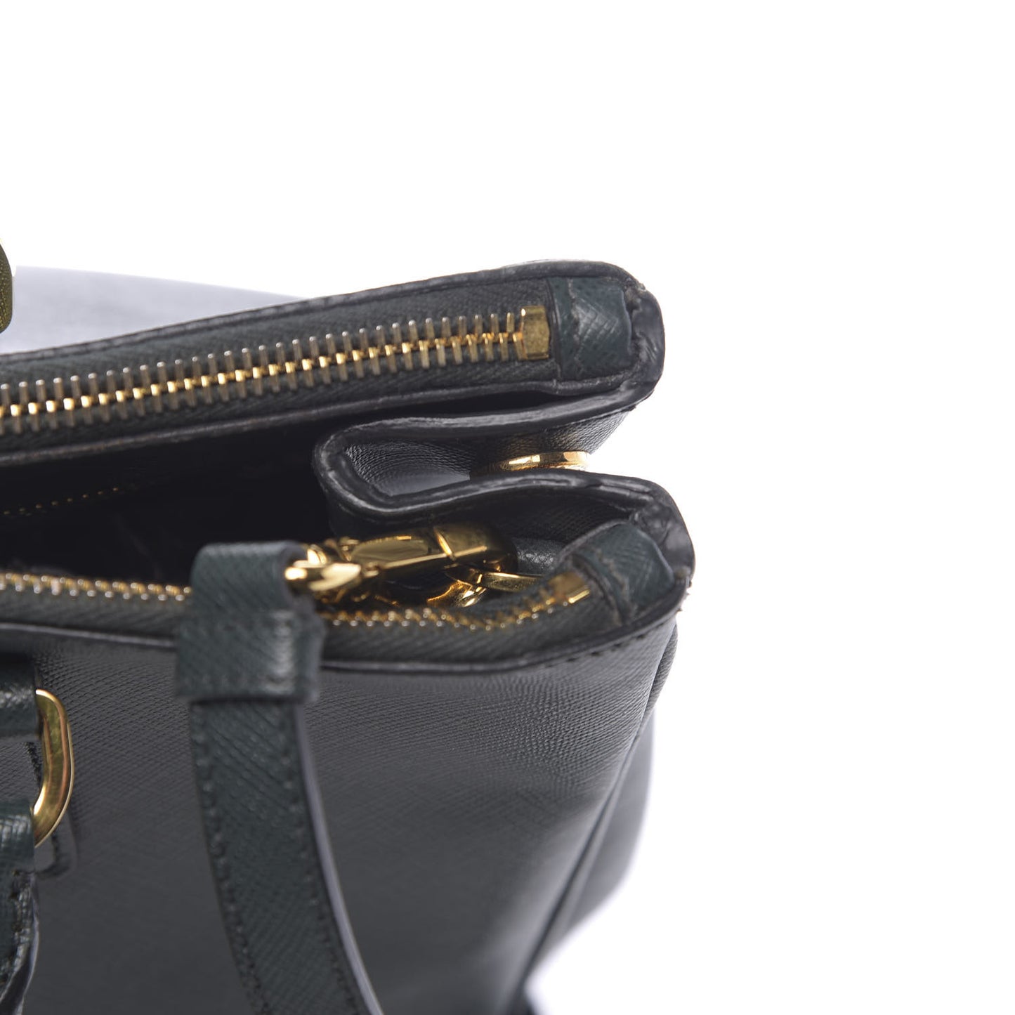 Saffiano Medium Galleria Double Zip Tote Smeraldo