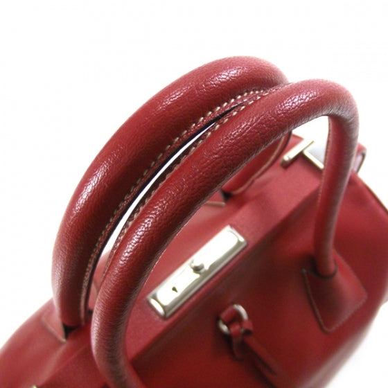 Goatskin Cerniera Doctor Bag Rubino